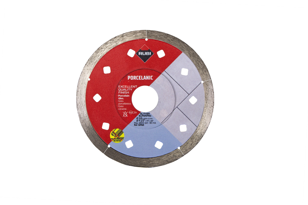 Rubi - Disco diamantato per gres porcellanato J-SLOT - SLITHER SUPERPRO d.115