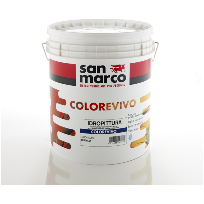 San Marco - Colorevivo Bianco, super washable water-based paint for interiors