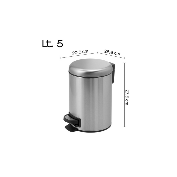 Gedy - Portarifiuti Potty lt.5 Spazzolato