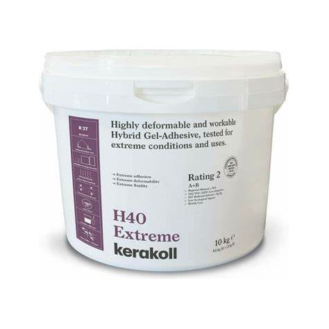 Kerakoll - H40 EXTREME - Collante Gel Adesivo Ibrido saldatutto Bicompontente Bianco 10kg
