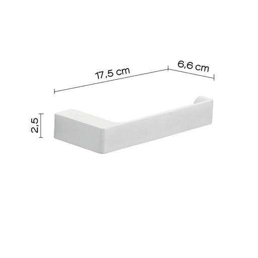 I Necessori - Porta rotolo carta igienica modello Panarea in ottone bianco opaco cm 17.5 _2076.jpg