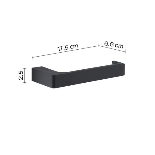 I Necessori - Porta rotolo carta igienica modello Panarea in ottone nero opaco cm 17.5 _2057.jpg
