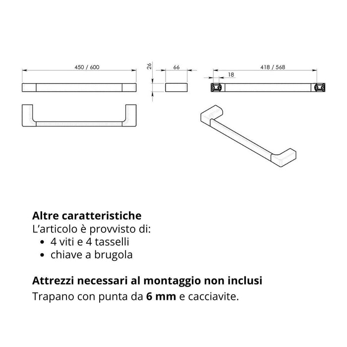 I Necessori - Porta salviette asciugamani modello Panarea bianco opaco cm 60 _2083.jpg