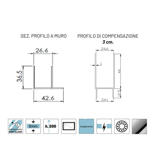 Ix box shower porta doccia battente modello Liko One bma120 cristallo 8 millimetri chrome _1696.jpg