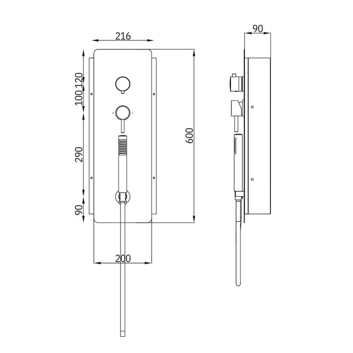 Ix box shower wall kit verticale ad incasso modello Erre 1 in acciaio inox finitura cromo lucido_1562.jpg