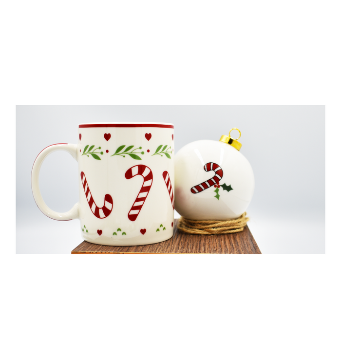 AD TREND - Mug natalizia con pallina albero di Natale abbinata