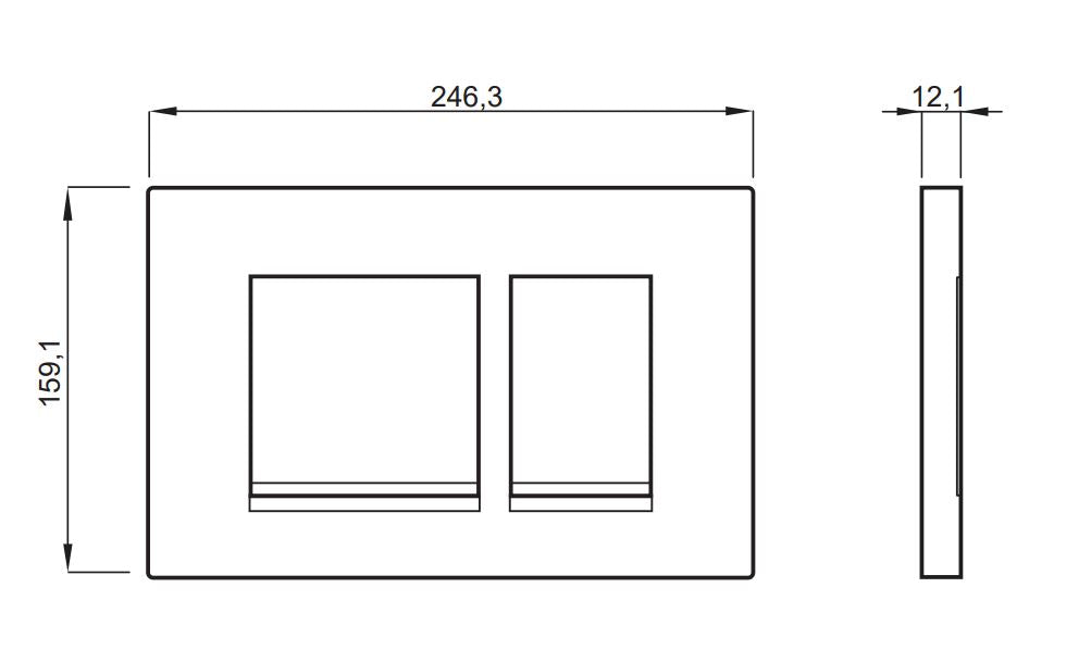 Schwab - Placca di comando bianco lucido mod. Ceres