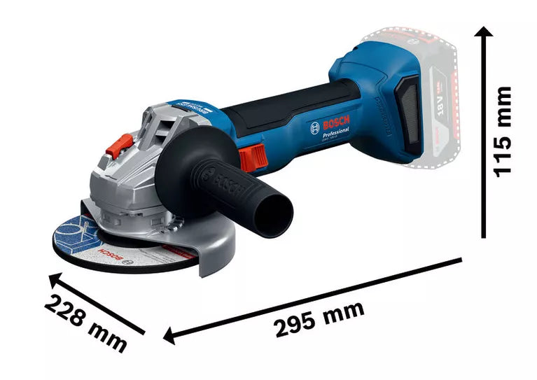 Bosch - Smerigliatrice a batteria GWS 18V-8 (solo corpo macchina)