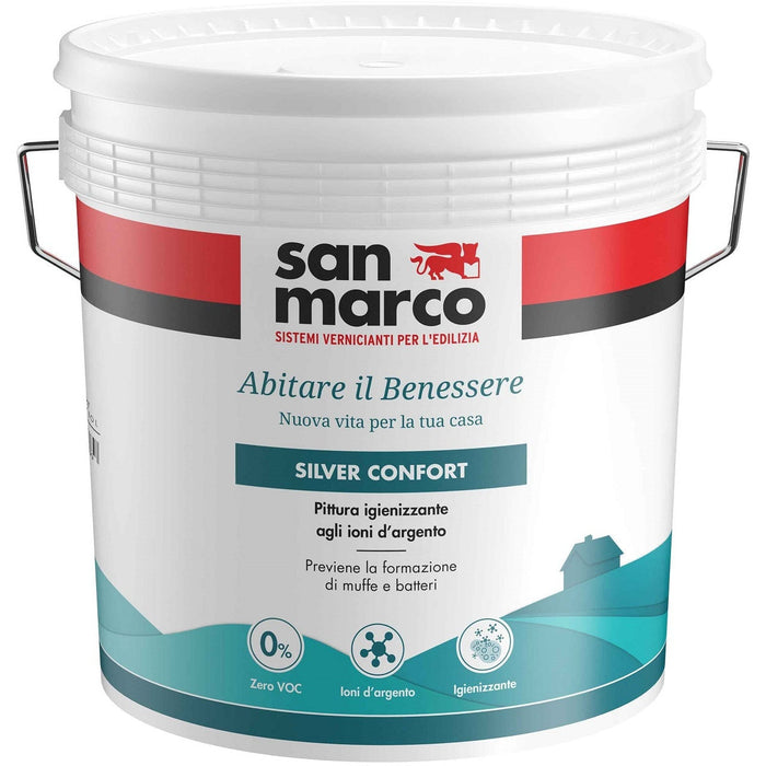 San Marco - Silver Confort Pittura Lavabile Igienizzante Antimuffa a base di ioni d'argento