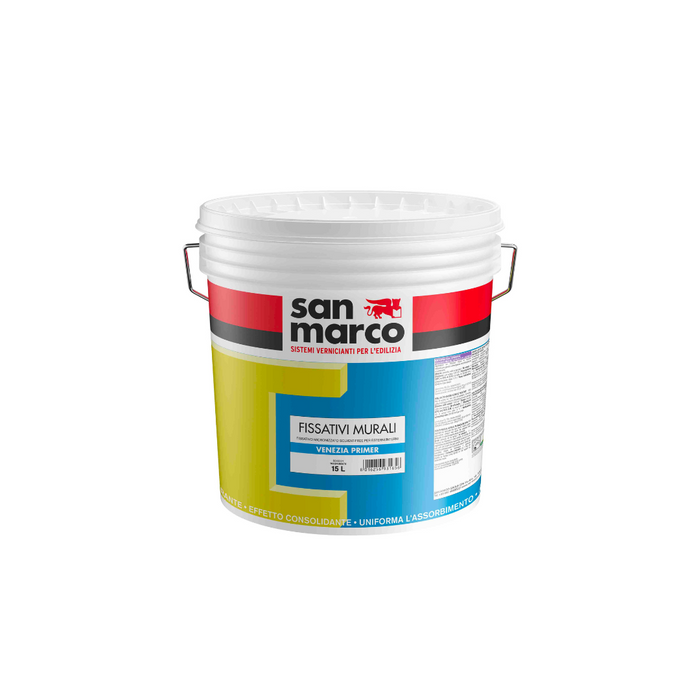 San Marco - Venezia Primer lt.15, water-dilutable, covering, uniforming wall primer for interiors and exteriors