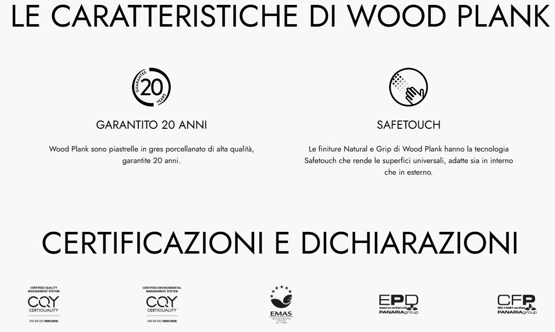 Cotto D'Este - Pavimento gres porcellanato effetto legno Wood Plank Ortisei Soft 24x180 rettificato