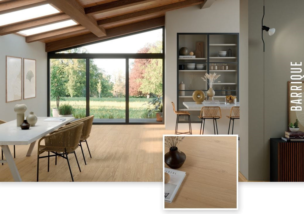 Gambini - Piastrella pavimento effetto legno Barrique Natural Honey 30x120 rettificato