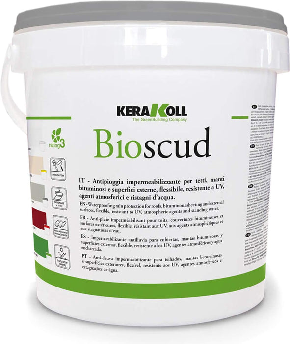 Kerakoll - BIOSCUD Membrana impermeabilizzante liquida colorata calpestabile grigia 5 & 20 kg.