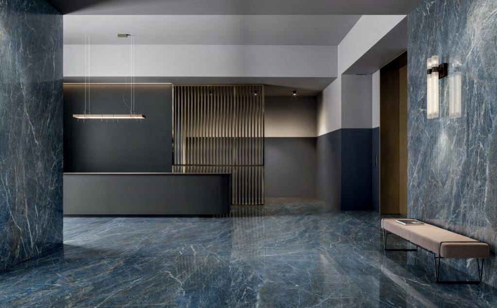 Italgraniti - Pavimento/rivestimento gres porcellanato Blu Saint Laurent 80x80 lappato rettificato