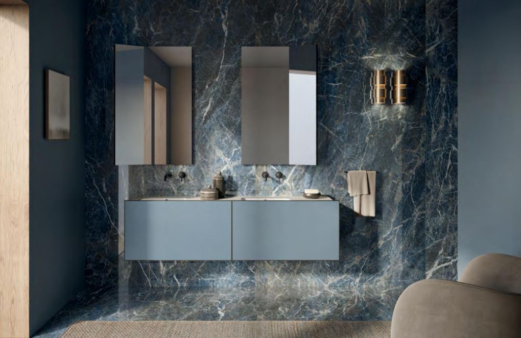 Italgraniti - Pavimento/rivestimento gres porcellanato Blu Saint Laurent 80x80 lappato rettificato