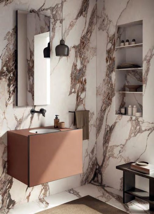 Italgraniti - Pavimento/rivestimento gres porcellanato Calacatta Pink 80x80 lappato rettificato