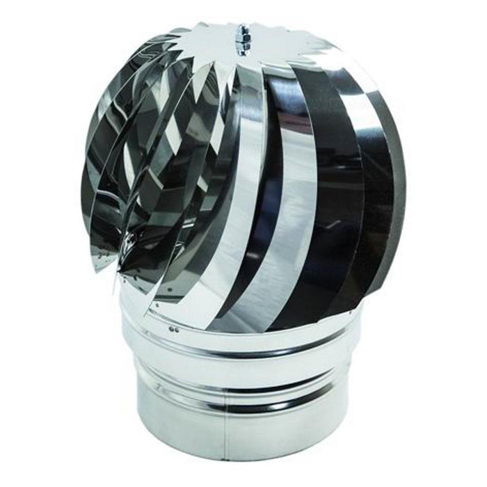 Artigian Giovanni Russo - Stainless Steel Swivel Chimney Cap with Bearing for Chimney Flue Round Base (Female Connection)