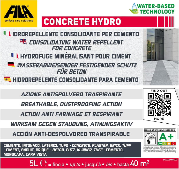 Fila - Concrete Hydro idrorepellente consolidante all'acqua lt. 5