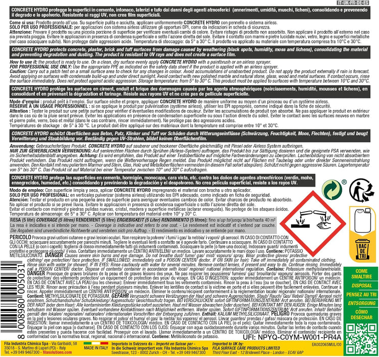Fila - Concrete Hydro idrorepellente consolidante all'acqua lt. 5