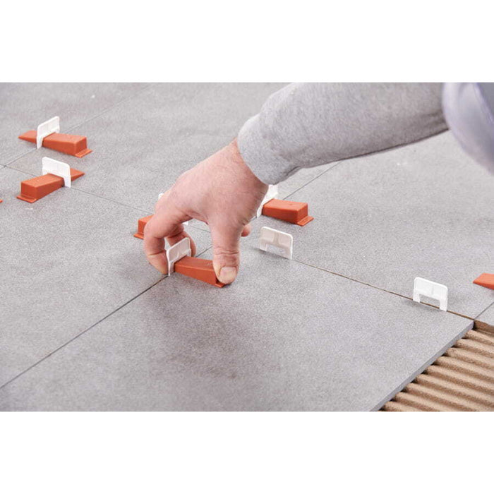 Raimondi - Kit per la posa di piastrelle a pavimento composto da 250 basi, 250 cunei e pinza a trazione regolabile