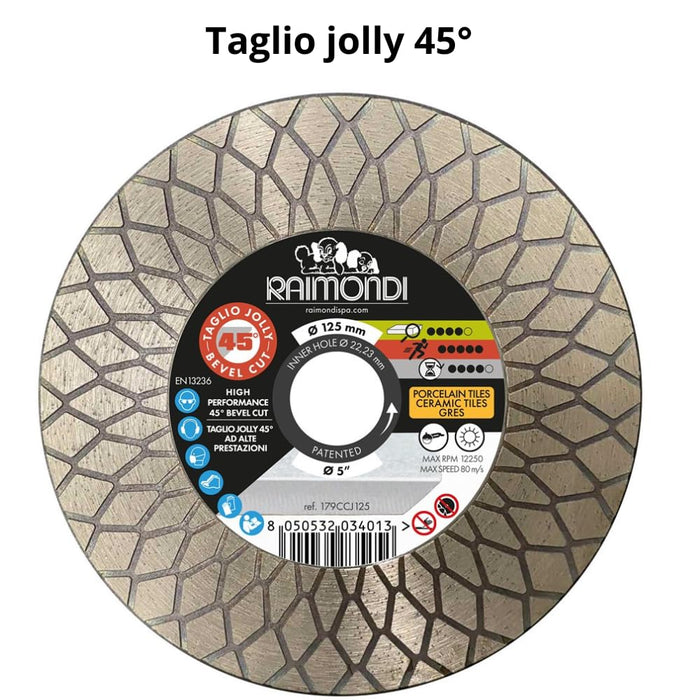 Raimondi - Disco diamantato per Jolly a 45° d.125 art. 179CCJ125