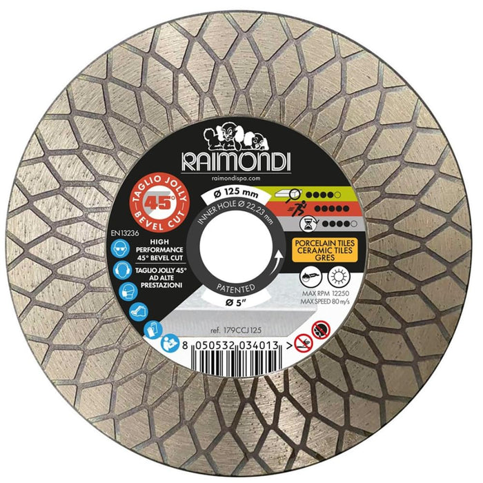 Raimondi - Disco diamantato per Jolly a 45° d.125 art. 179CCJ125