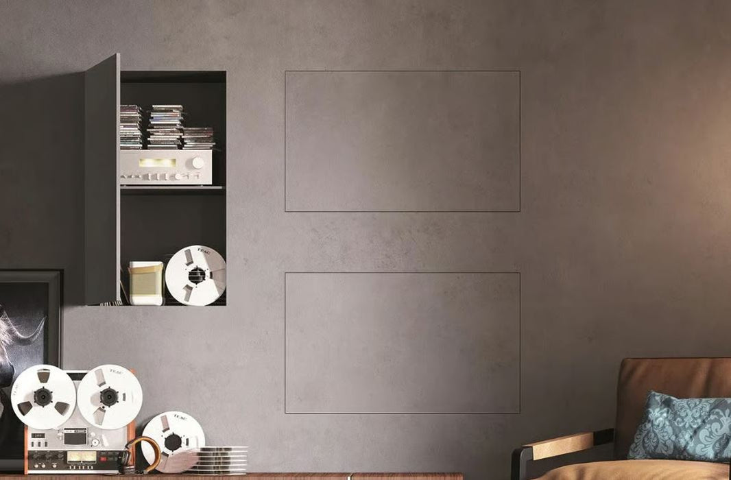 Eclisse - Sportelli filo muro anta singola a 4 lati Syntesis Areo intonaco/cartongesso a ribalta verso l'alto