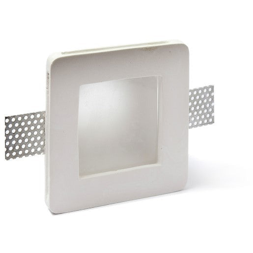 Square plaster spotlights with glass 12x12cm, h 6cm, Art. 41