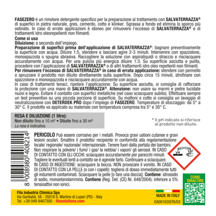 Fila - Fasezero rimotore preparatore concentrato lt.1