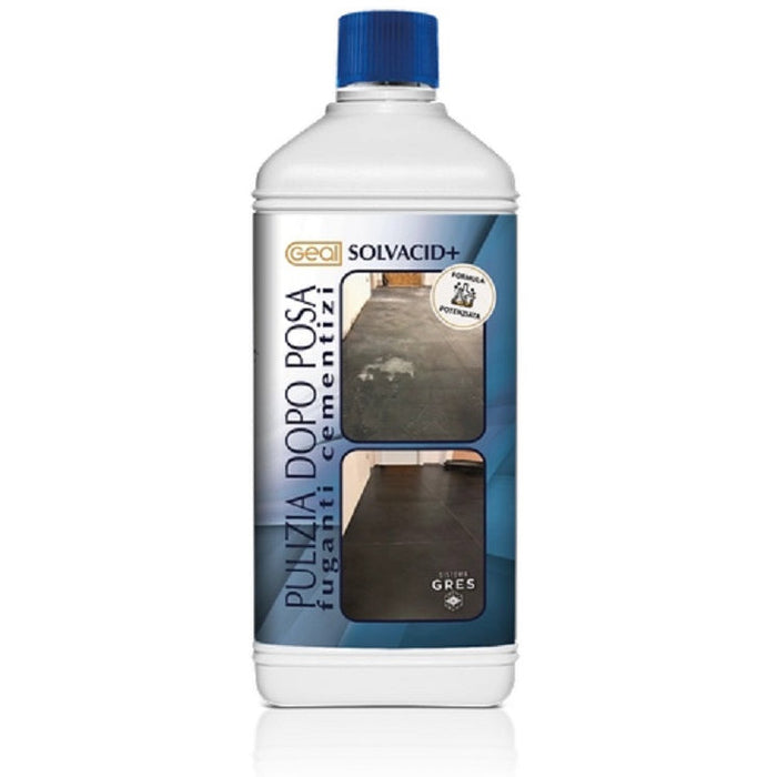Geal - Solvacid+ Cleaner after laying cement grouts. Enhanced formula