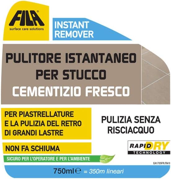 Fila - Instant Remover ml. 750 Pulitore istantaneo per stucco cementizio