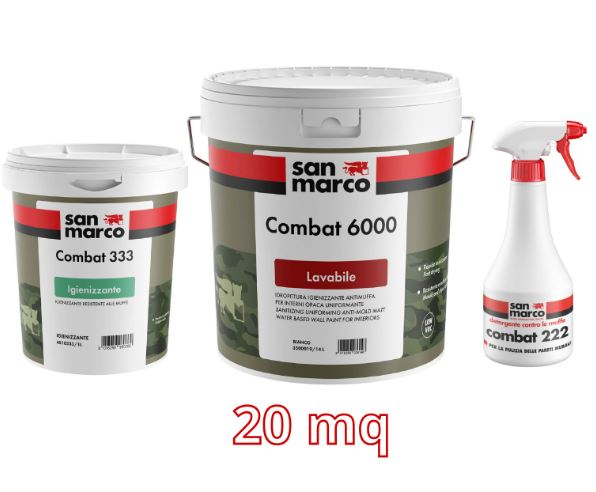 San Marco - Kit antimuffa lavabile per 20 mq