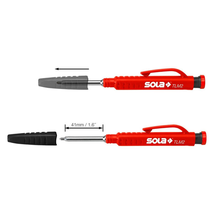 Sola - Markers for deep holes + 6 gray or colored spare leads (subject to availability)