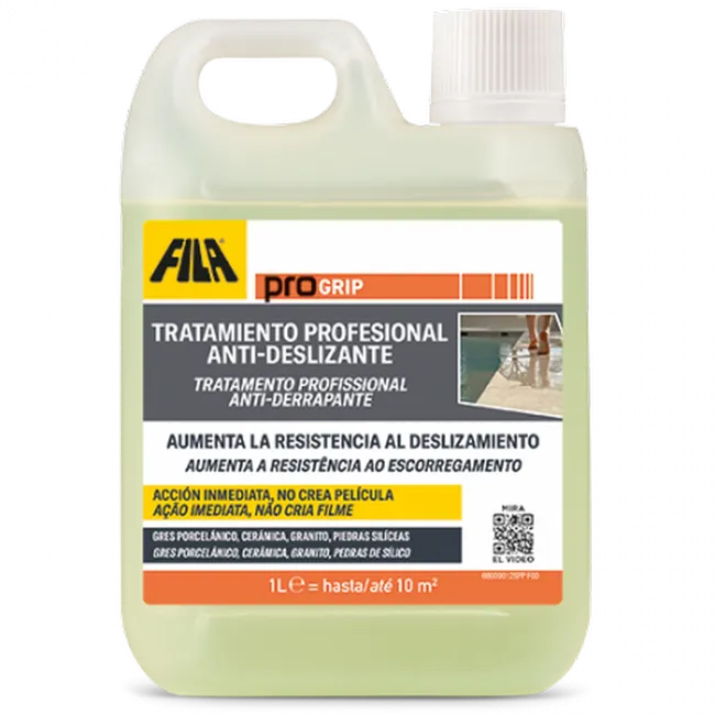 Fila - Progrip lt. 1 trattamento antiscivolo professionale per gres, ceramica, granito, pietre silicee per 8-10 mq