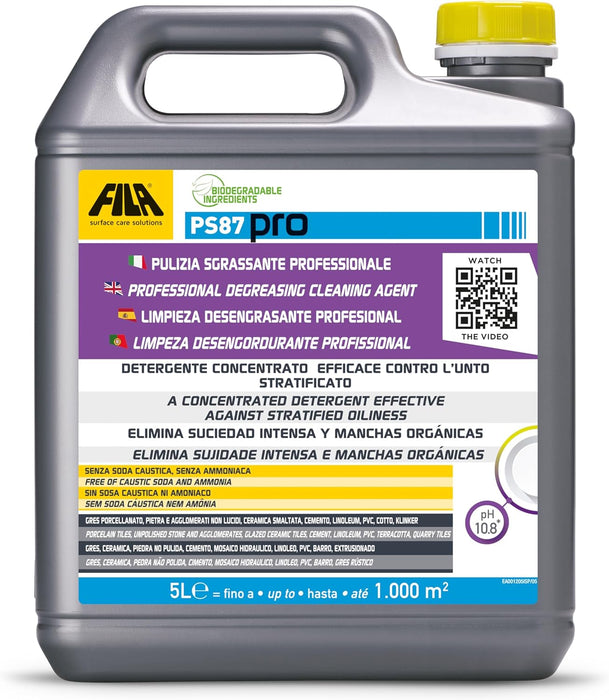 Fila - PS87 Pro lt. 1 e lt. 5 Pulizia sgrassante professionale