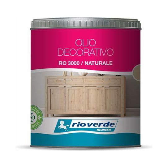 Renner Rio Verde - Olio Decorativo Naturale Trasparente RO3000 Ml. 500
