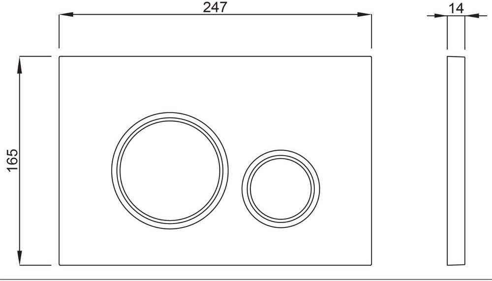 Schwab - Placca di comando bianca mod. Vela con anelli cromati