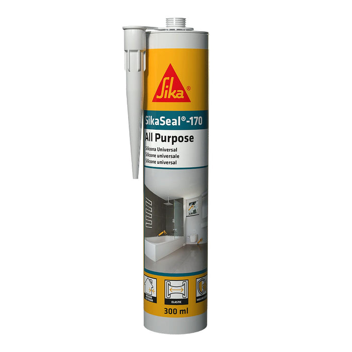 Sika - SikaSeal-170 sigillante siliconico per sanitari bianco e trasparente ml. 300