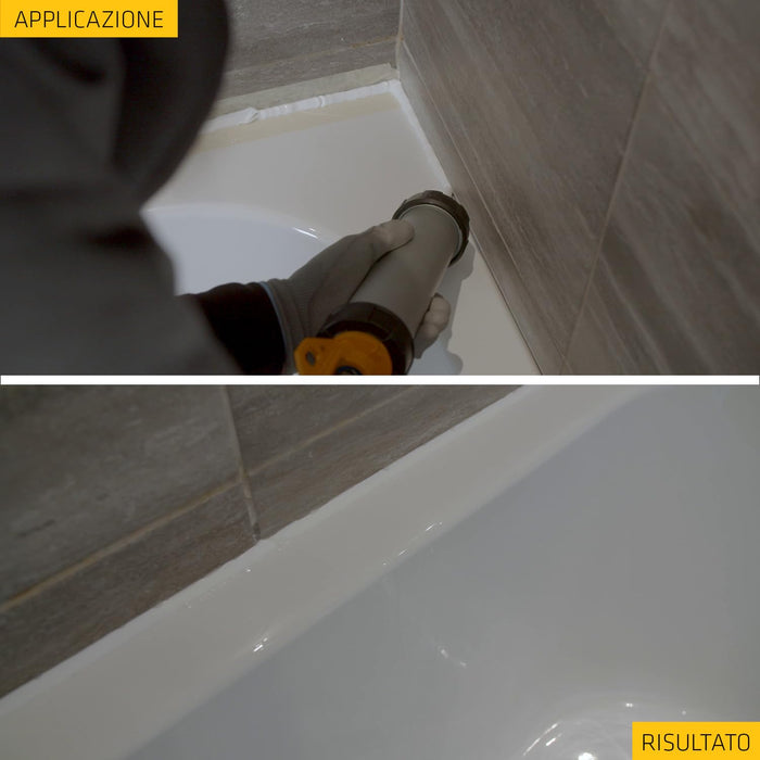 Sika - SikaSeal-170 sigillante siliconico per sanitari bianco e trasparente ml. 300