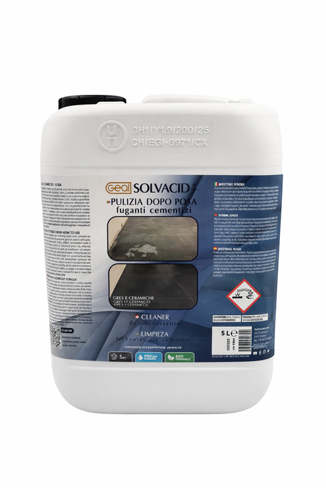 Geal - Solvacid+ Pulitore dopo posa fuganti cementizi. Formula potenziata