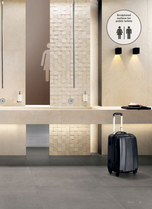 Italgraniti - Pavimento/rivestimento gres porcellanato Spatula Polvere naturale 80x180 rettificato