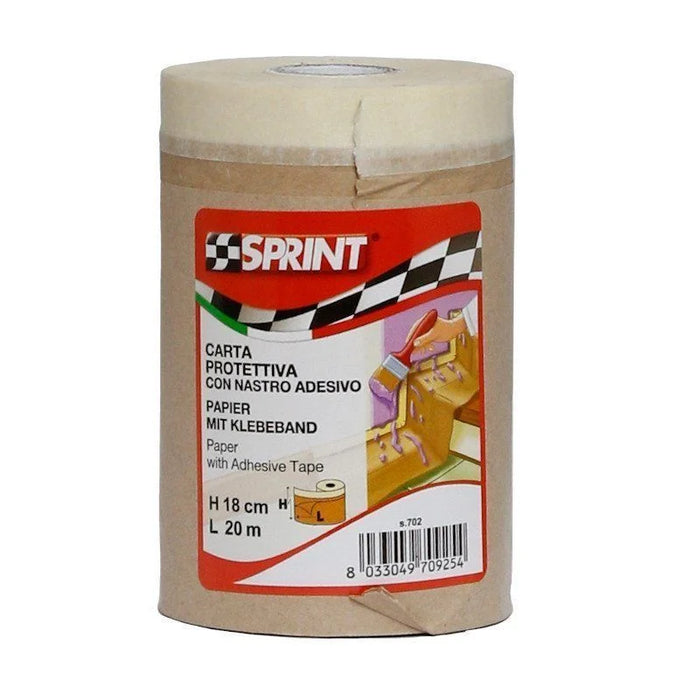 Sprint - Protective paper sheet with adhesive tape L. 20m x H. 18cm