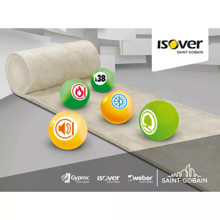 Isover - Acustipar 4+ lana vetro a rotoli per isolamento termico e acustico