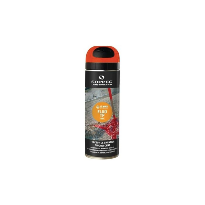 Soppec - Tracciatore spray arancio ml. 500 fluorescente per cantiere