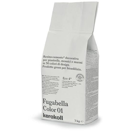 Kerakoll - Fugabella Color Resina‑cemento decorativa per la stuccatura di piastrelle, mosaici e marmi in 50 colori