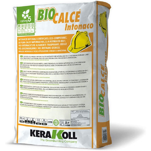 Biocalce Intonaco Kerakoll Intonaco naturale eco-compatibile per intonacature traspiranti 25 Kg - Intonaci e stucchi
