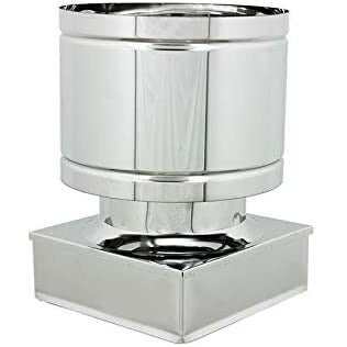 Artigian Giovanni Russo - Stainless Steel Barrel Chimney with Square Base for Chimney Flue
