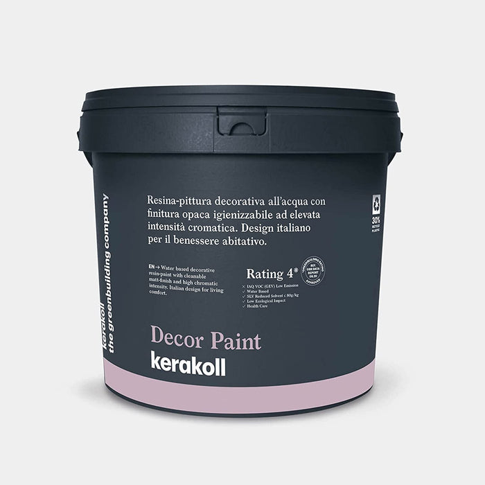 Kerakoll - Decor Paint bianca, Resina-pittura decorativa all'acqua con finitura opaca igienizzabile