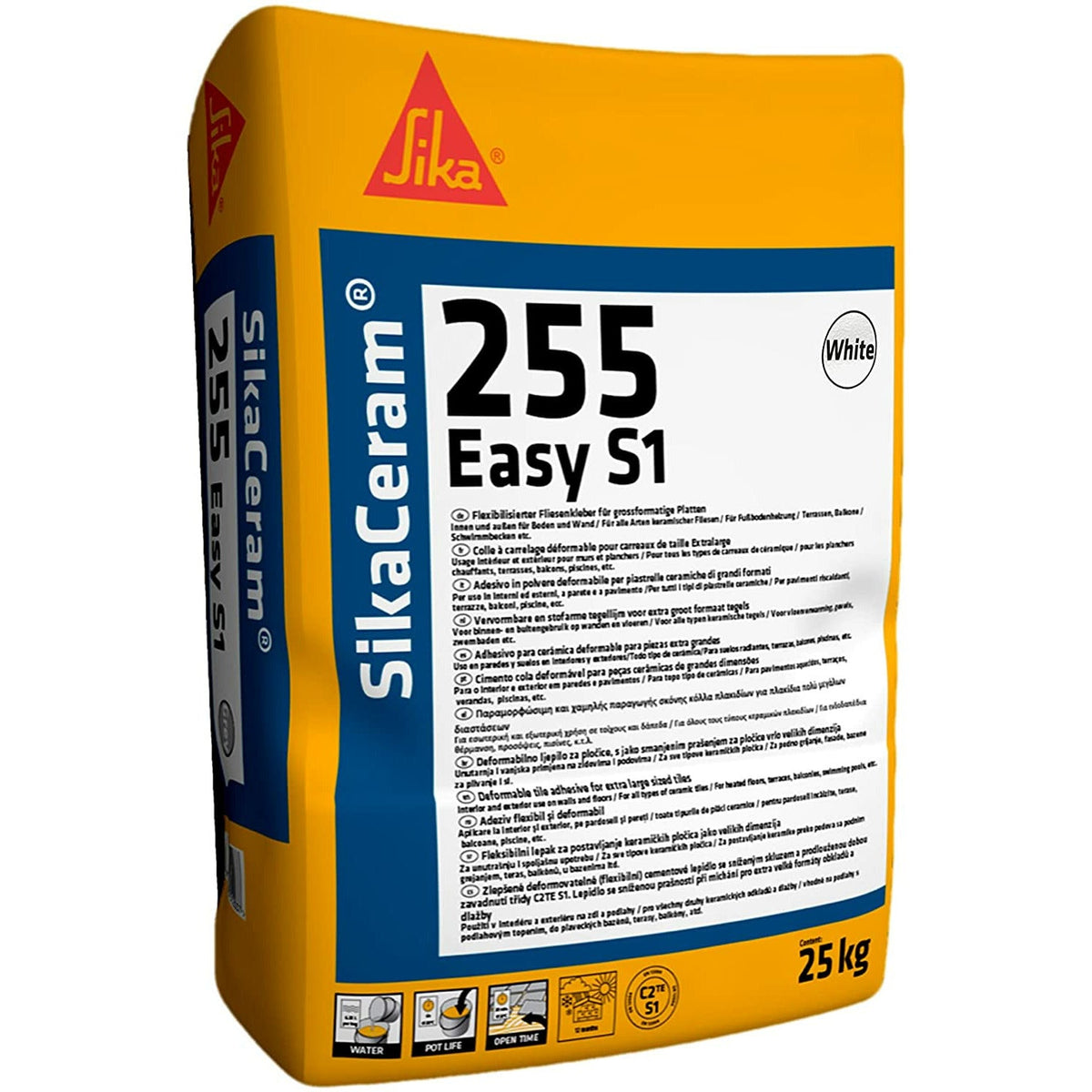 SikaCeram 255 Easy S1 - Collante per pietra & piastrelle - Adesivo in  polvere — Archimedil